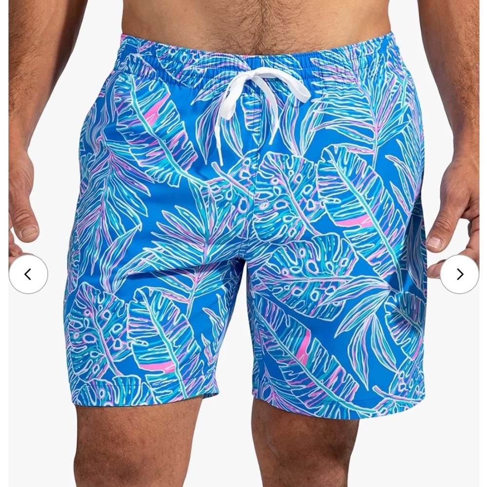 Men's Blue Tropical Swim Shorts